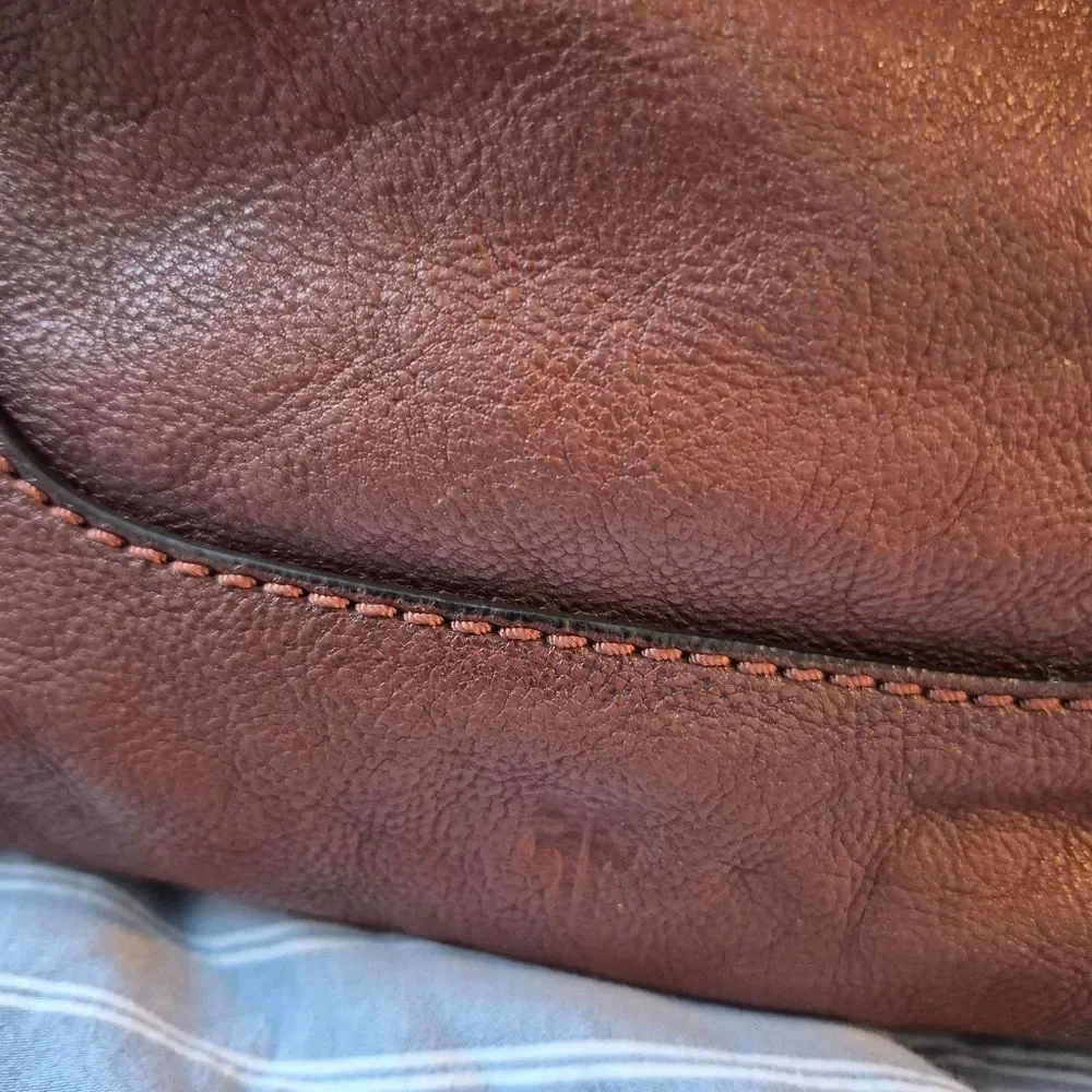 Frye Leather Side Pocket Hobo Cognac 34DB323